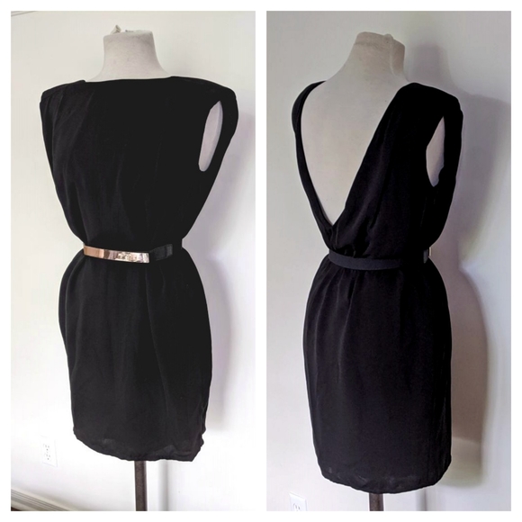 MANGO - Open back Little Black Dress - Picture 1 of 14